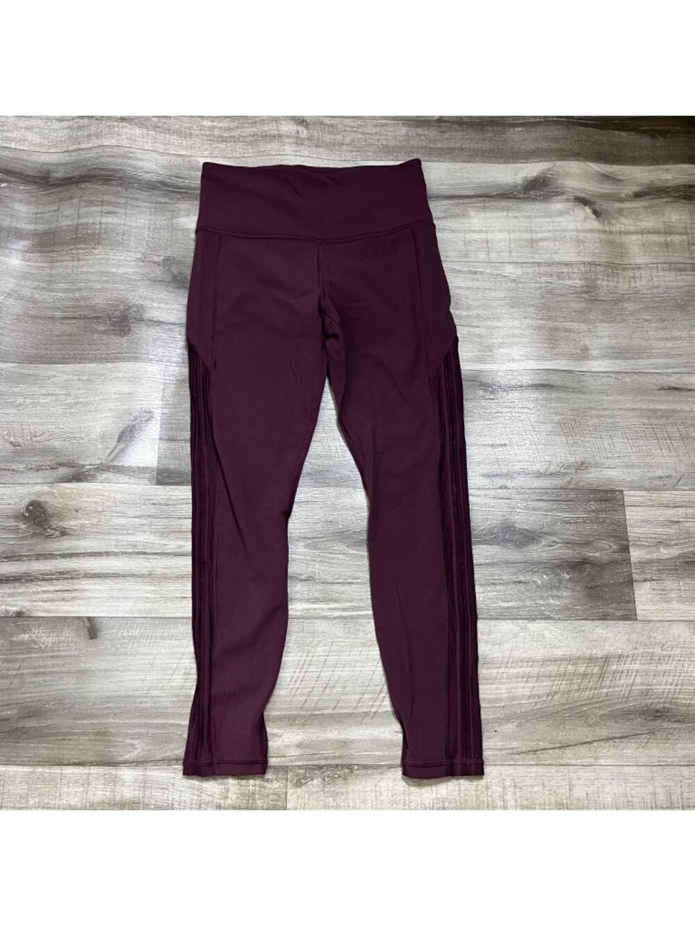 Athleta Athletic Shakti Mesh 7/8 Tight Yoga Pants Burgundy Purple Women’s Size S
